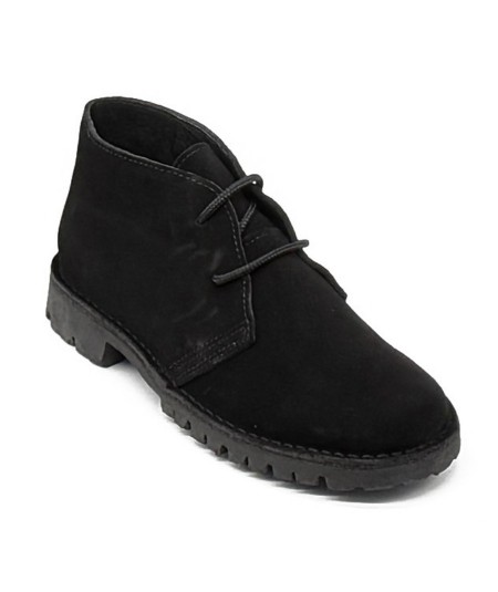 Botas safari en negro total con suela "Caminito del Rey" para hombre