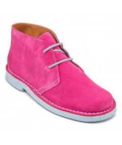 Bottes du désert pour femmes, coloris fuchsia et ciel
