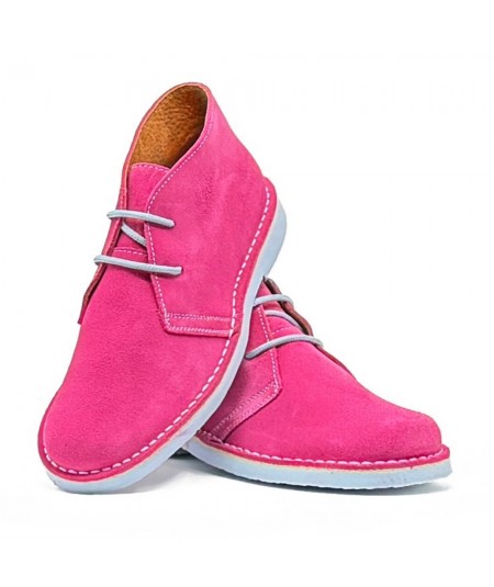 Fuchsia – Himmelblaue Desert Boots für Damen