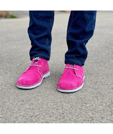 Fuchsia – Himmelblaue Desert Boots für Herren