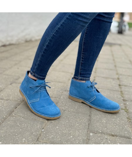 Botas safari azuis Klein para mulher