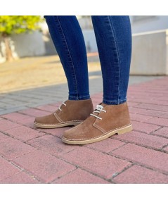 Women's desert boots in Mink color