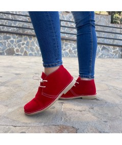 Botas safari de color rojo para mujer