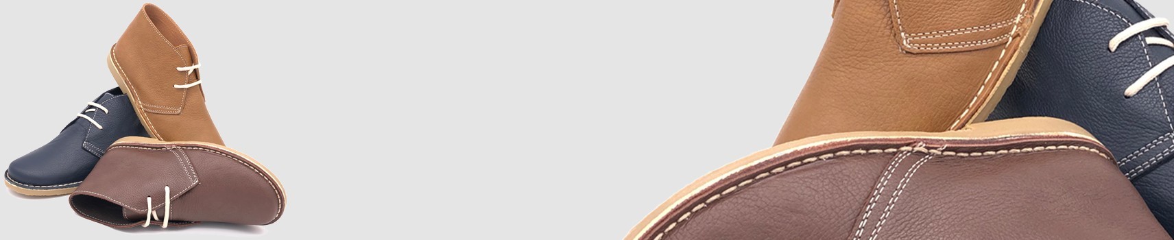 Desert Boots aus Seidennappa für Damen und Herren.